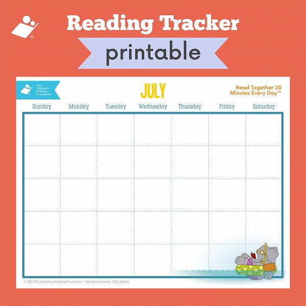 July Reading Tracker